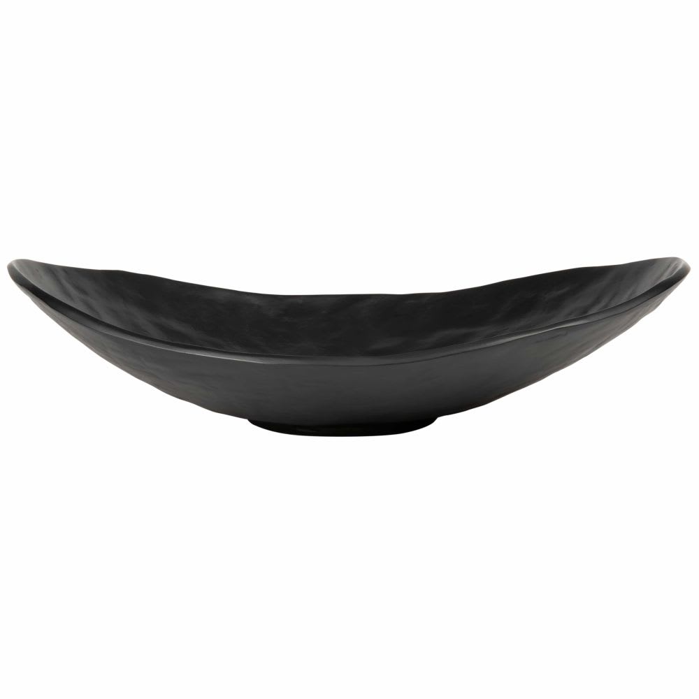 cuenco decorativo de metal negro