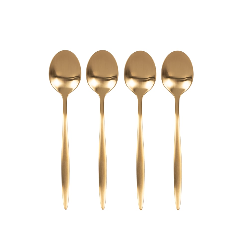 Cuillères à dessert en inox doré (x4) - Maisons du Monde