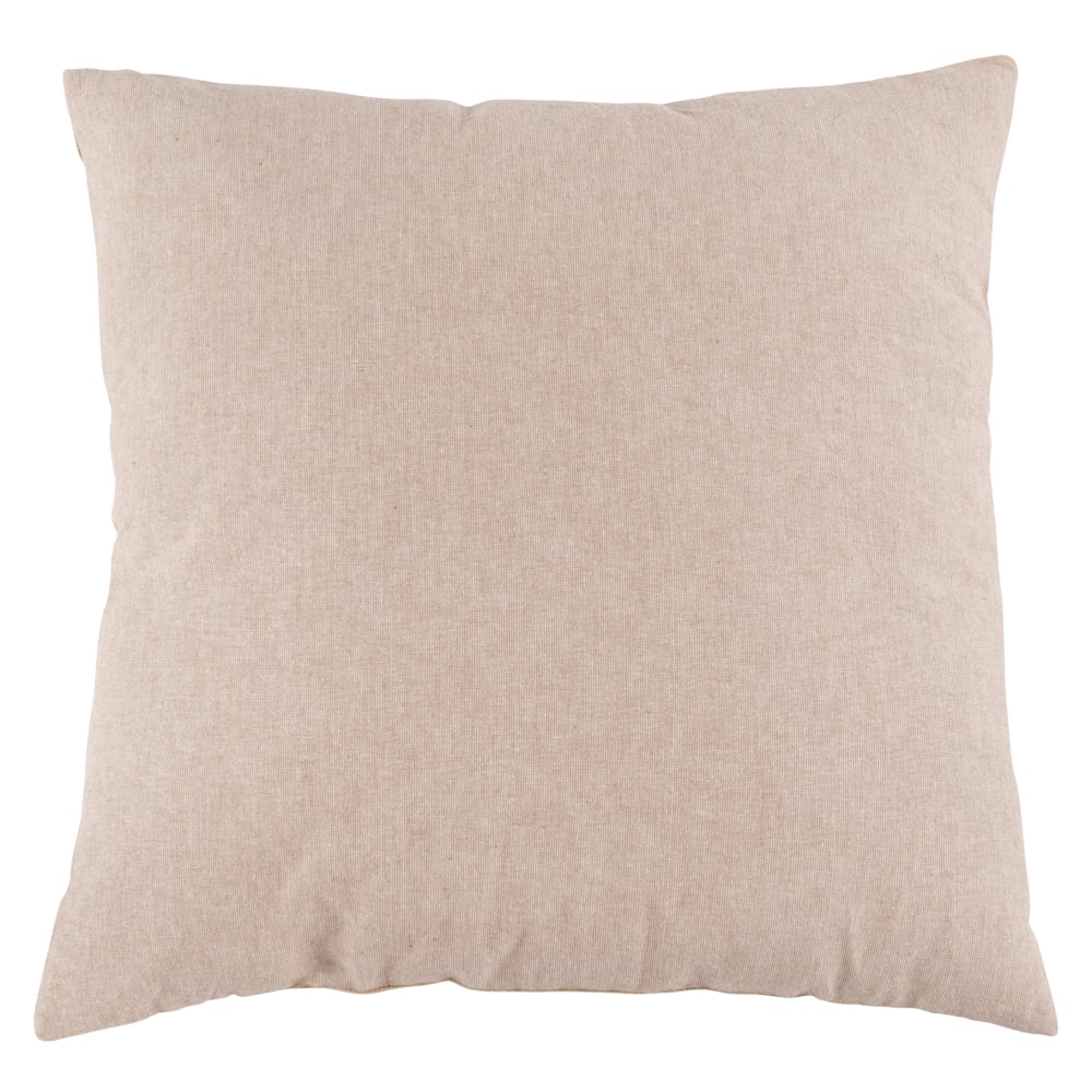 Cuscino beige con motivi grafici dorati stampati 50x50cm -