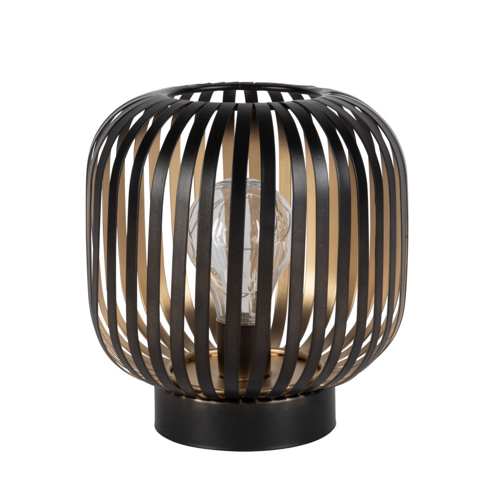Déco lumineuse en acier noir, H19 cm