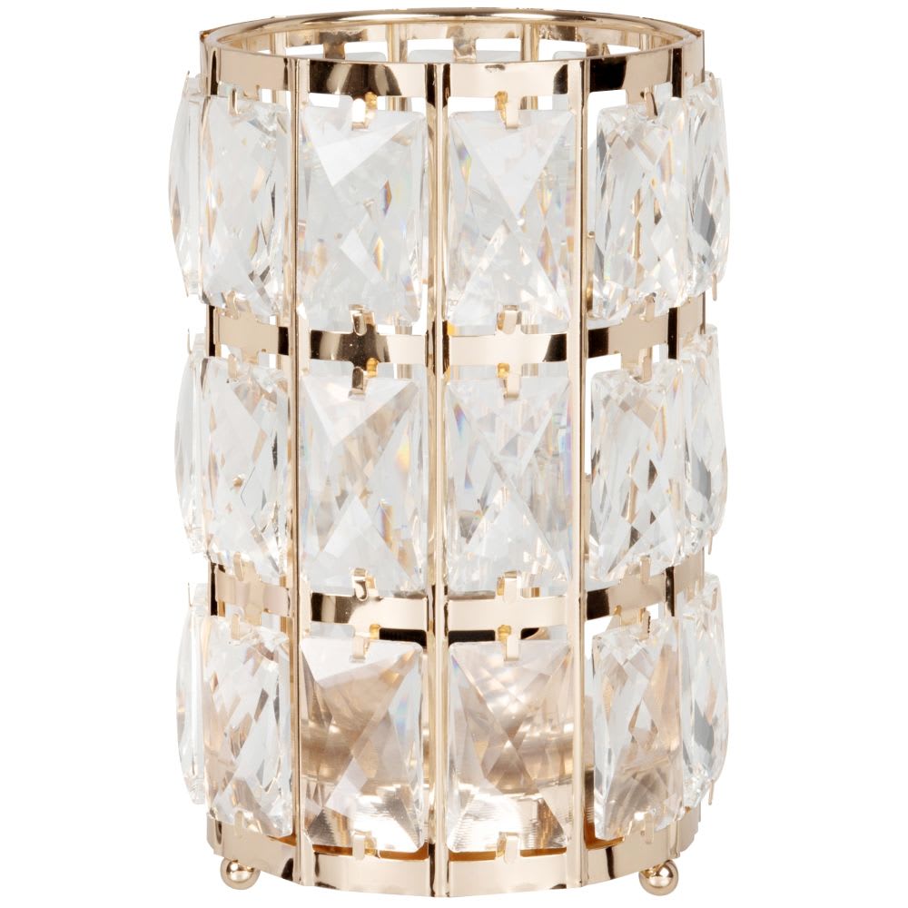 Déco lumineuse en acrylique et métal doré