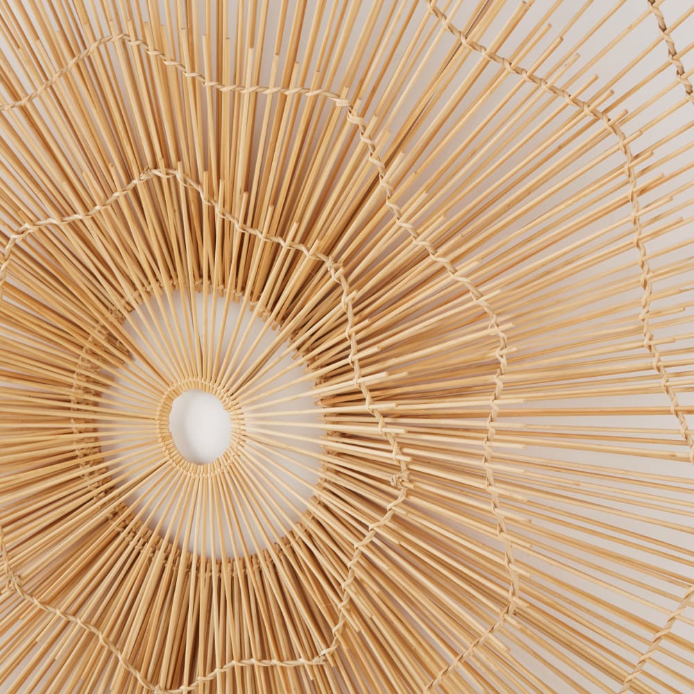 Déco murale fleur en bambou D135