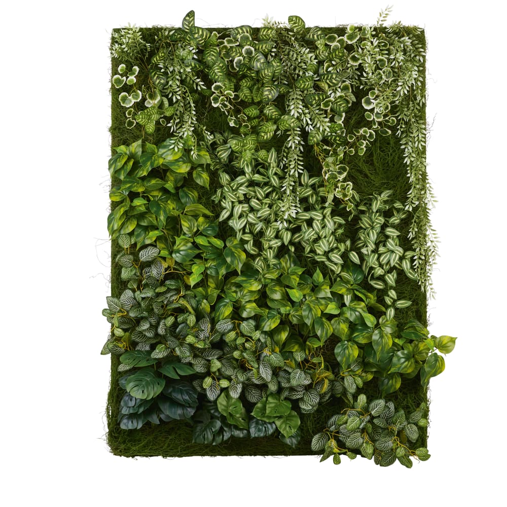 Déco murale plantes artificielles vertes 100x136