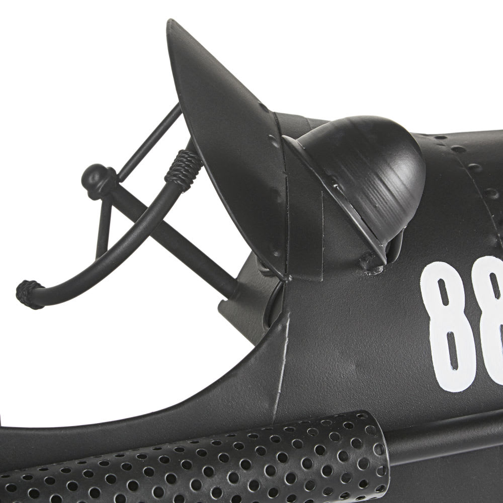 Déco murale voiture en métal noir 119x35