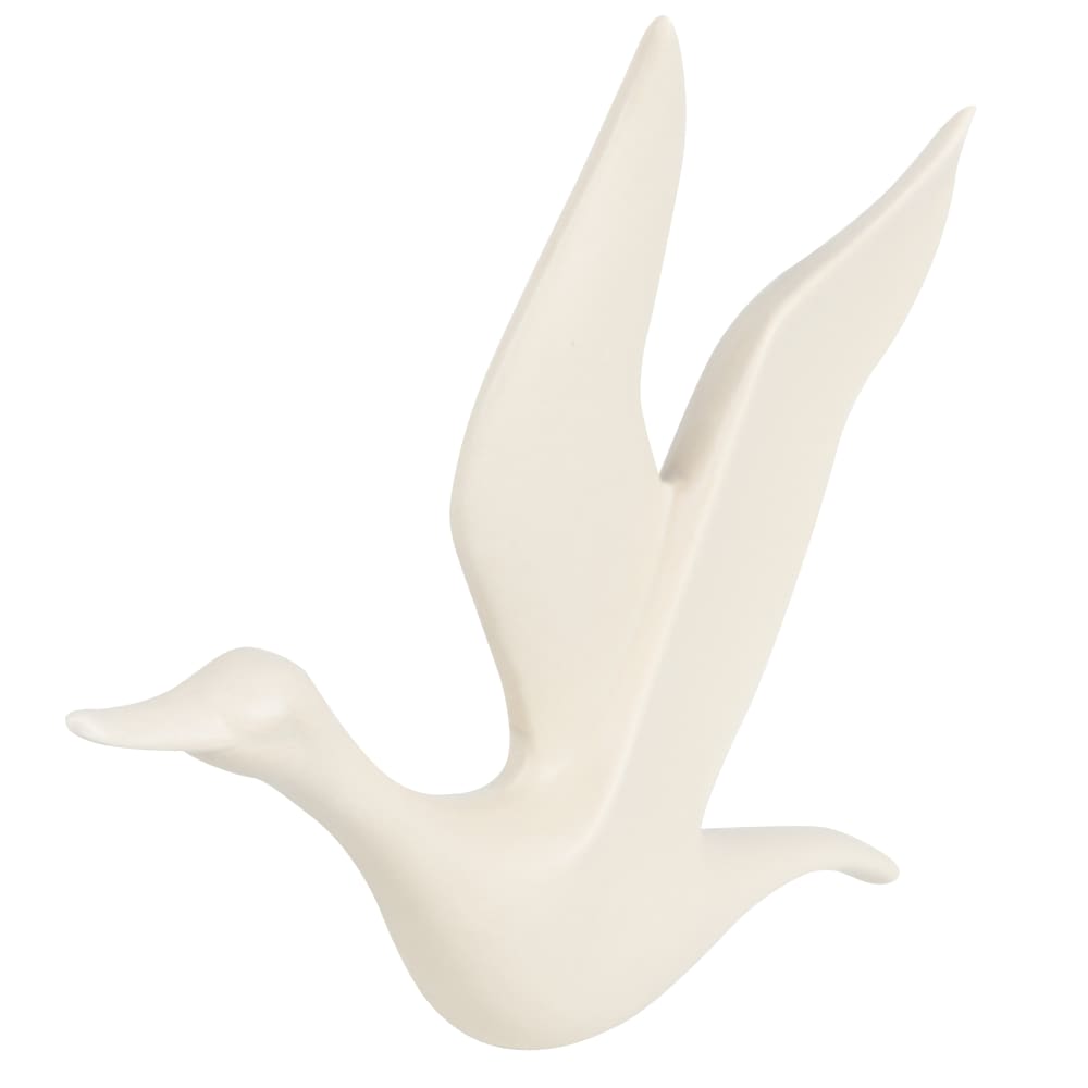 Déco murales oiseaux en porcelaine blanc cassé (x3) - Maisons du Monde