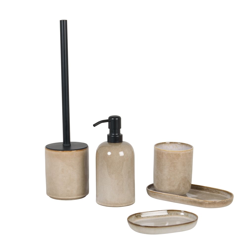 Dispensador de jabón de gres beige - Maisons du Monde