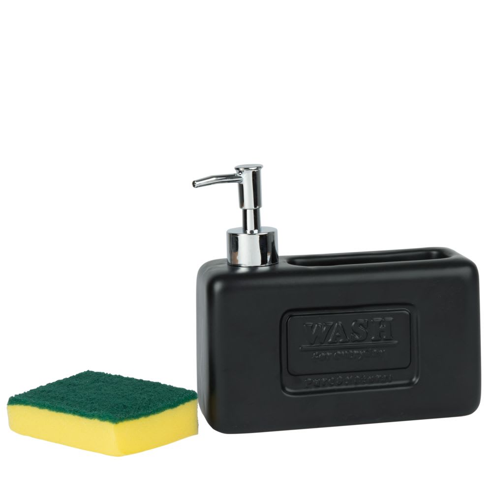Distributeur de savon en céramique noire - Maisons du Monde