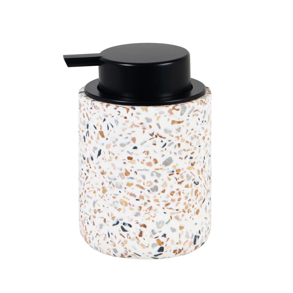 Distributeur de savon en résine effet terrazzo multicolore