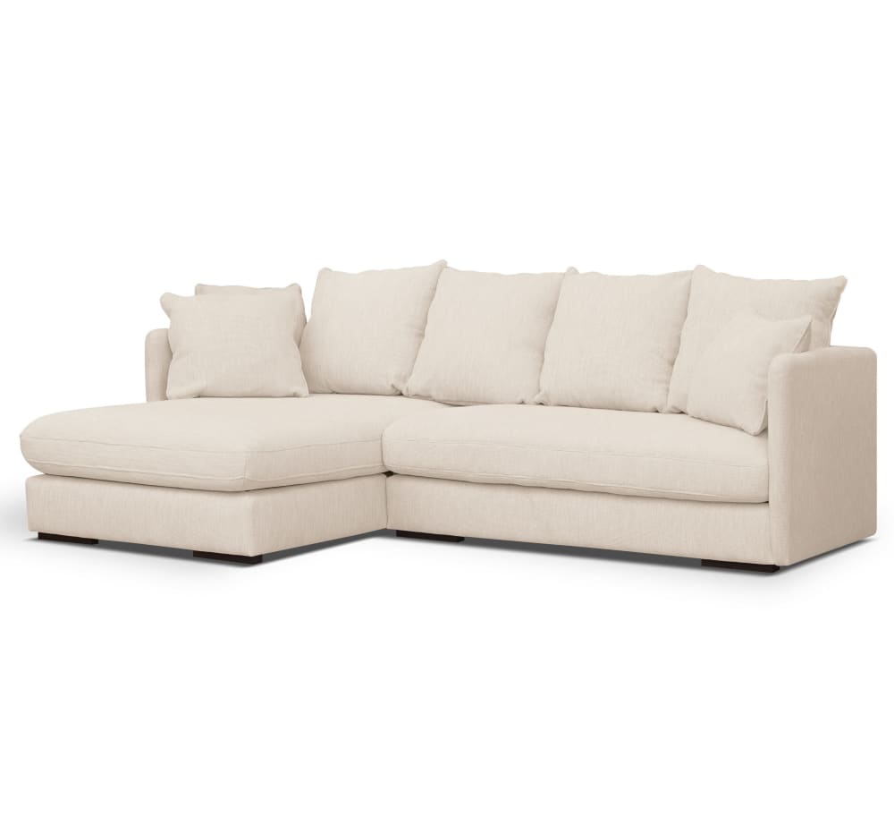 Divano angolare sinistro a 4/5 posti beige - Maisons du Monde
