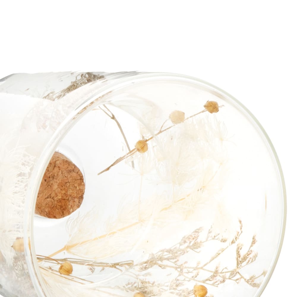 Doppelwandige Glasschale mit Blumen, H13cm - Maisons Du Monde