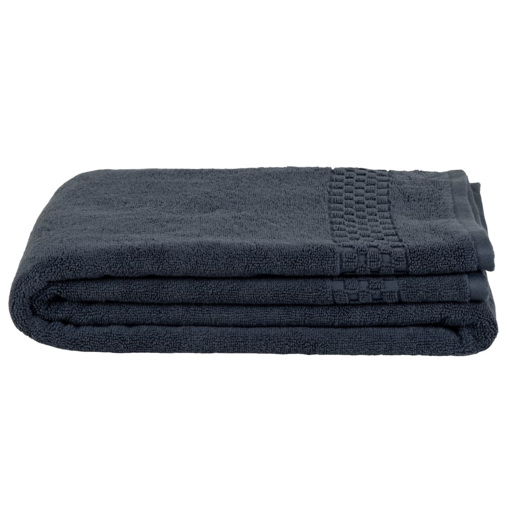 Drap de bain en coton biologique bleu marine 100x150