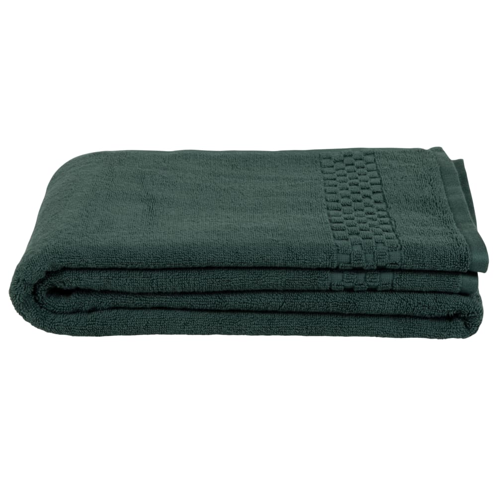 Drap de bain en coton biologique vert 100x150
