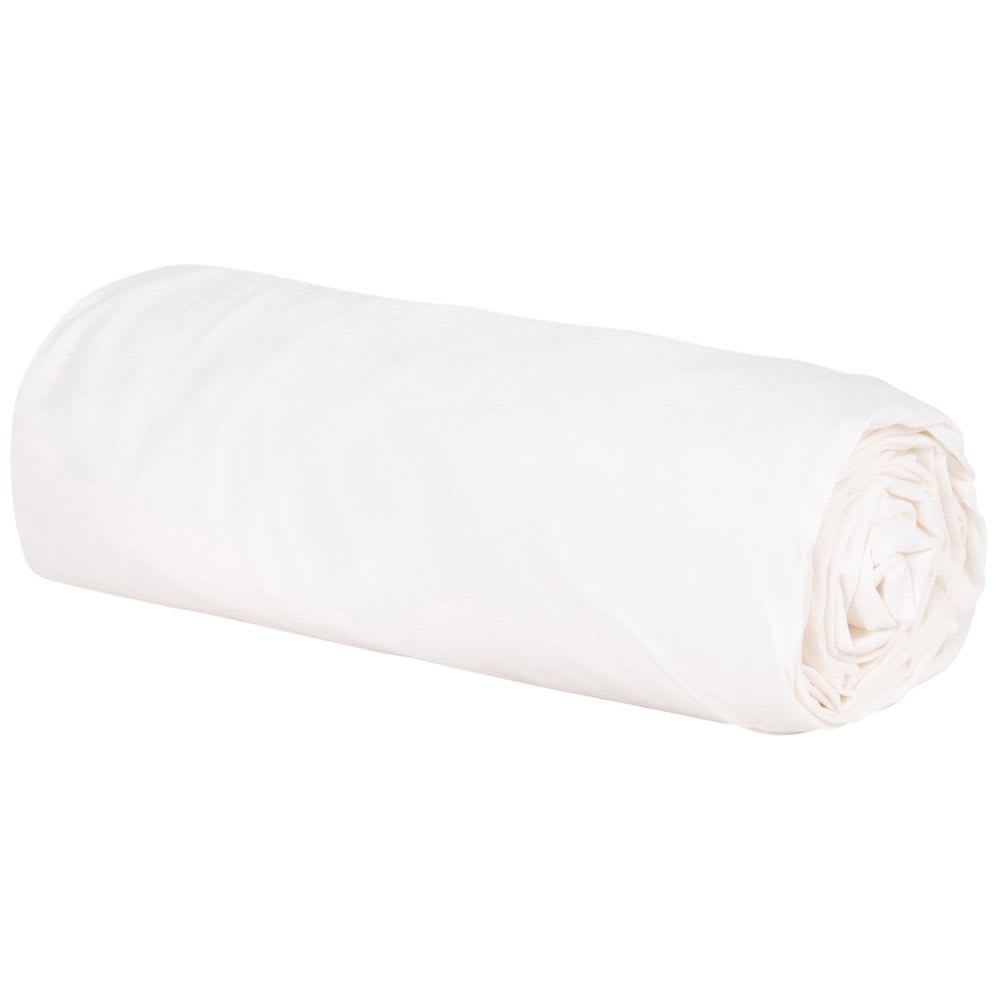 Drap housse en coton bio écru 160x200