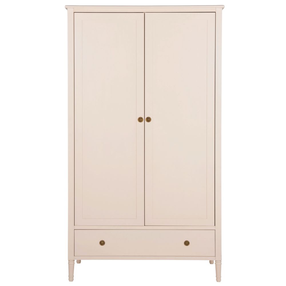 Dressing 2 portes 2 tiroirs beige rosé