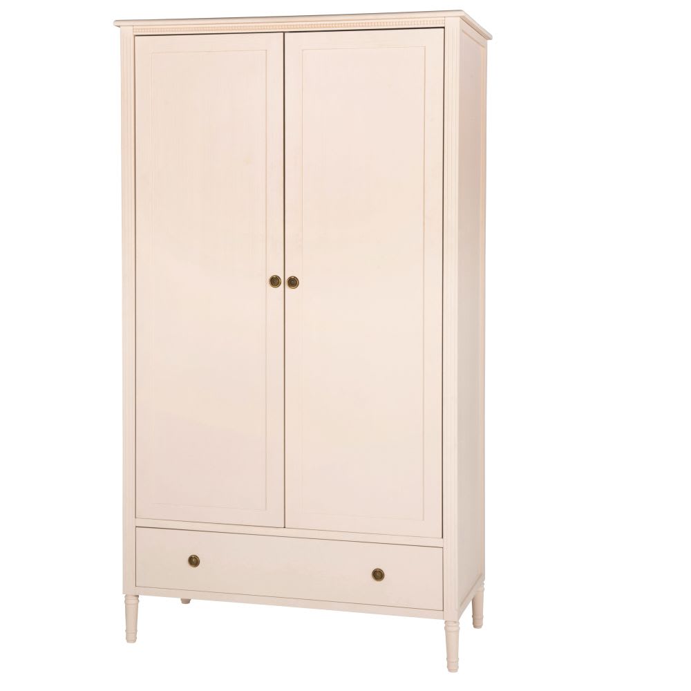 Dressing 2 portes 2 tiroirs beige rosé (Maisons du Monde) - Image 1