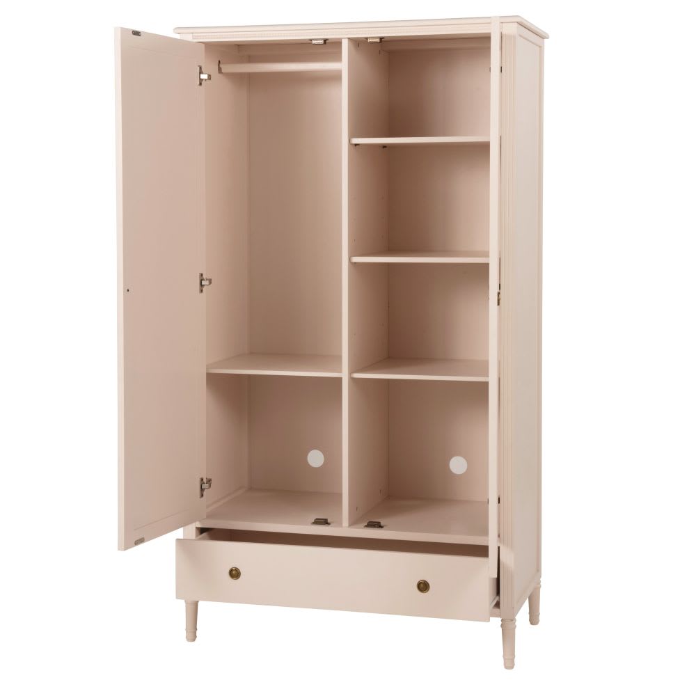 Dressing 2 portes 2 tiroirs beige rosé (Maisons du Monde) - Image 2