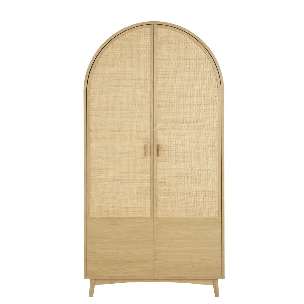 Dressing 2 portes cannage en rotin