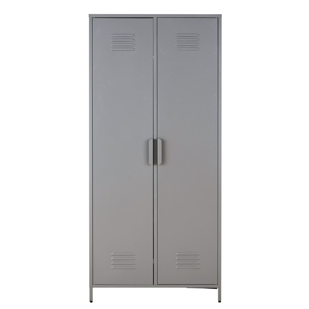 Dressing 2 portes en métal gris