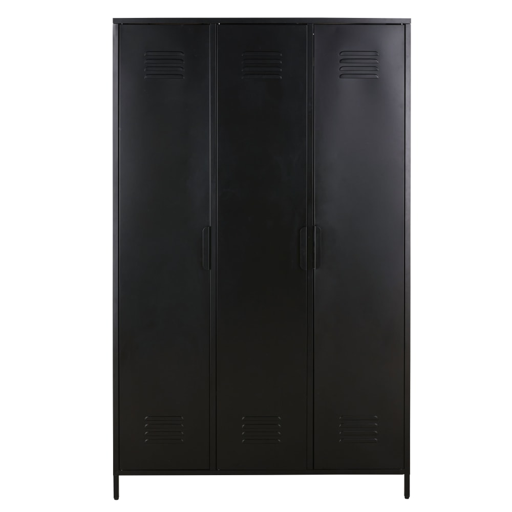 Dressing 3 portes en acier noir