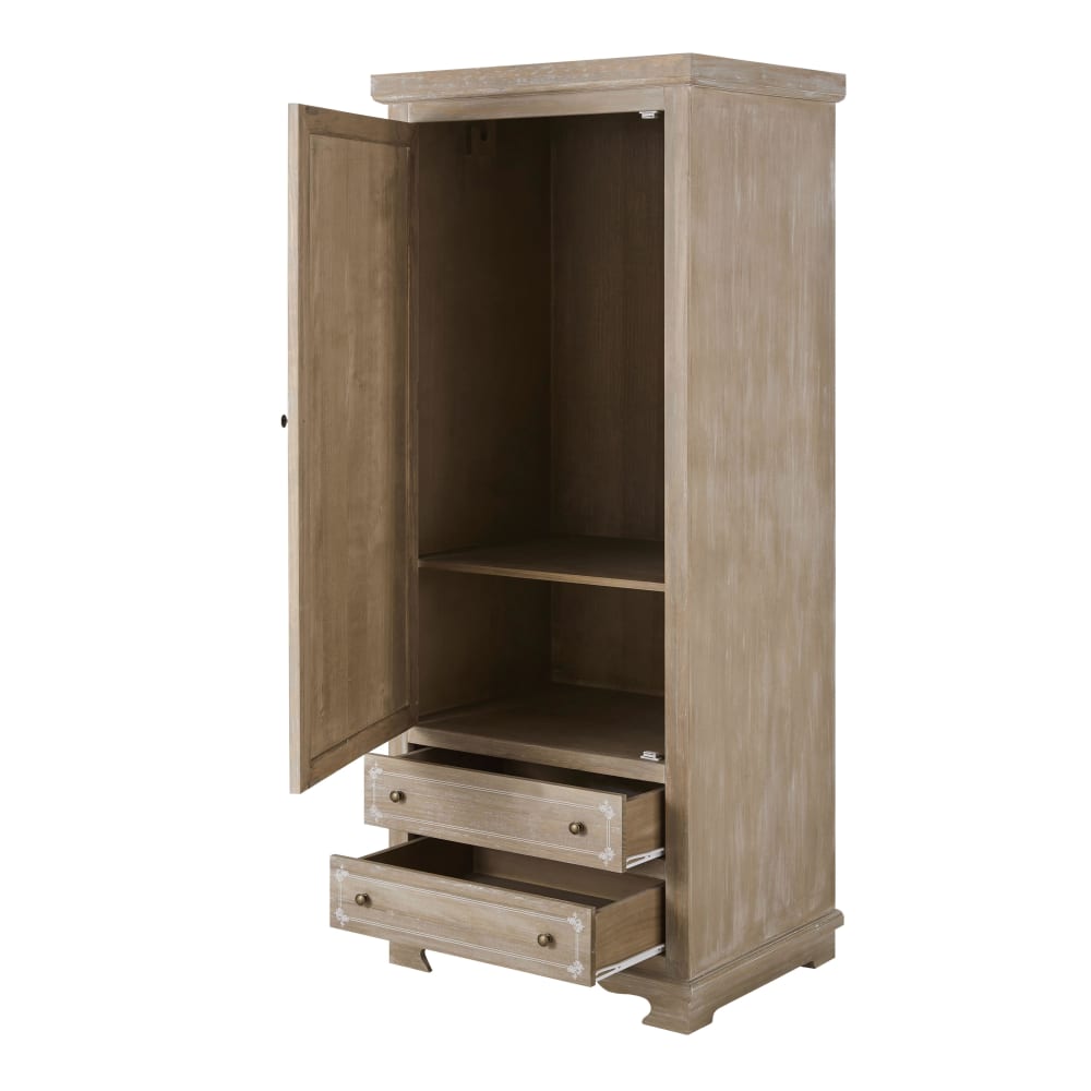 Dressing en bois de paulownia grisé