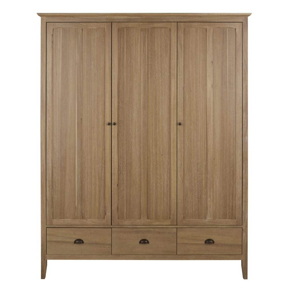 Dressing en placage acacia et bois de pin, L158 cm