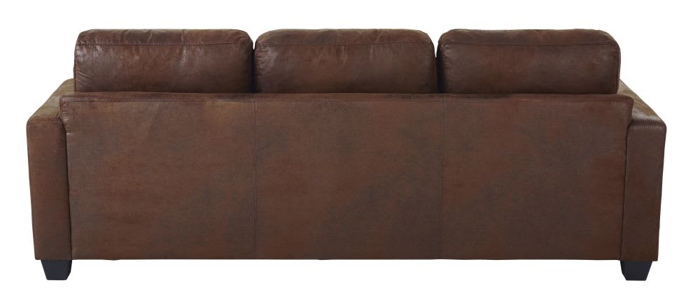 Ecksofa 3-/4-Sitzer aus Widlederimitat mit Ecke rechts, braun -
