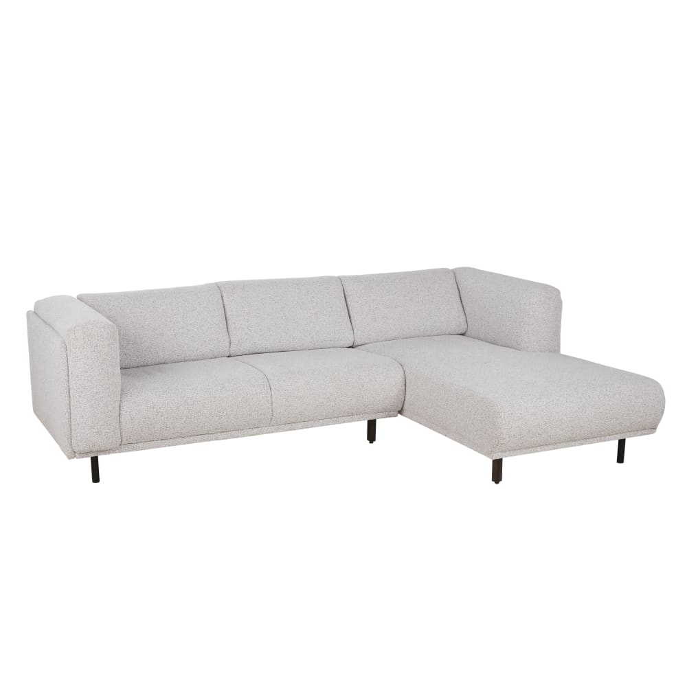 Ecksofa mit Stoffbezug für 4-5 Personen, Ecke rechts, grau