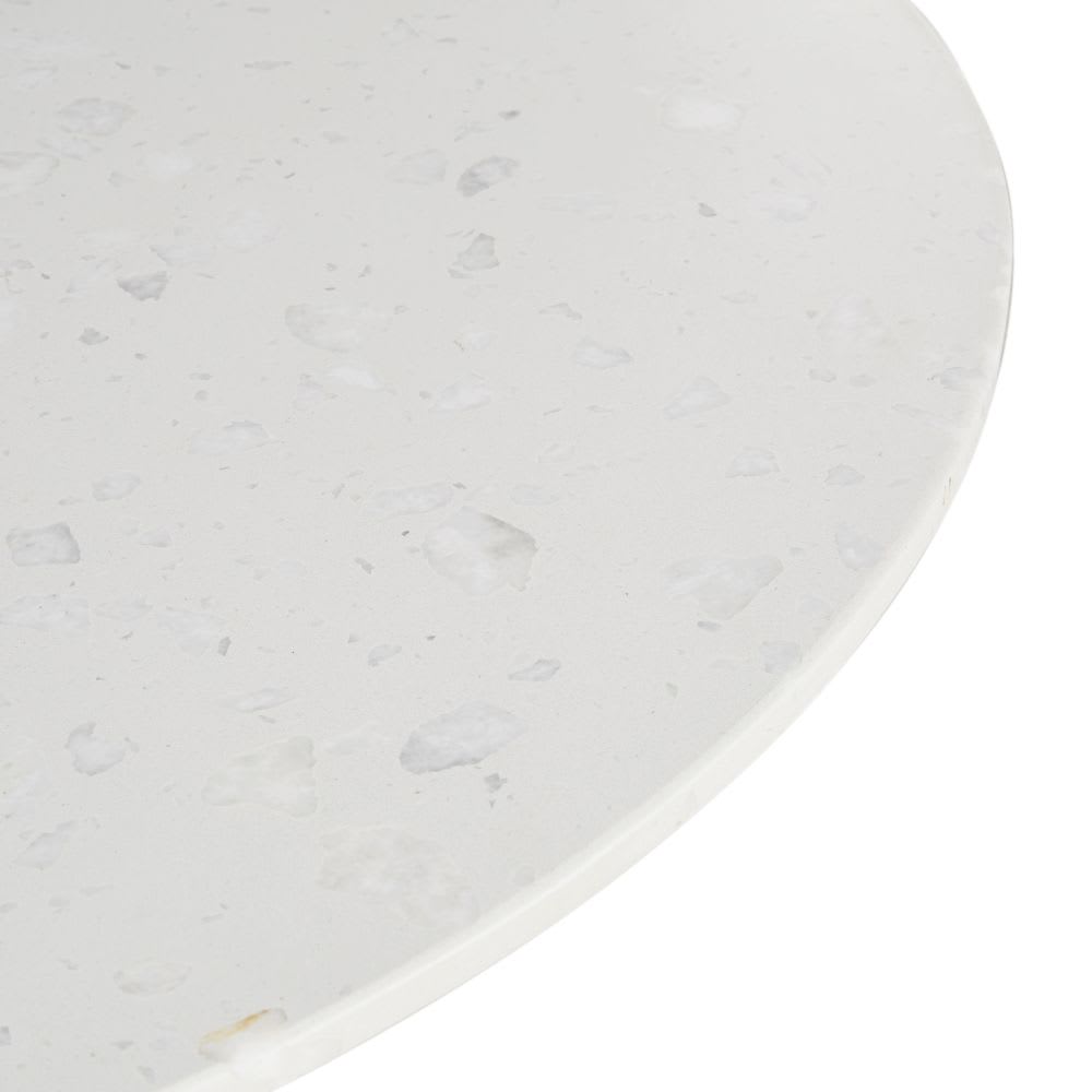 Esstisch aus Stein mit Terrazzo-Effekt und Rattan 5-6 Personen