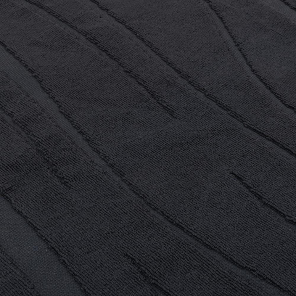 Essuie-mains en coton biologique gris anthracite à motifs 30x50 — vue 4