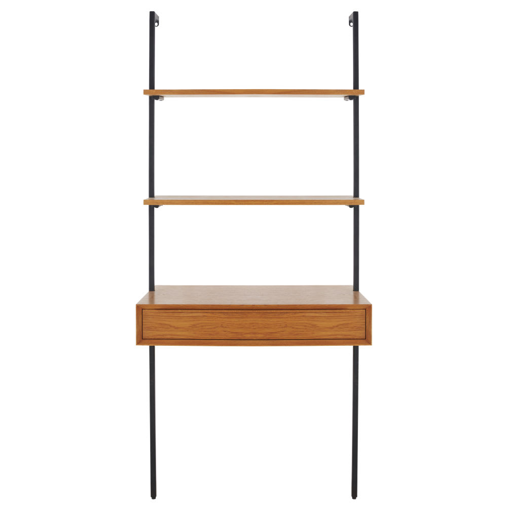 Etagère murale bureau vintage 1 tiroir