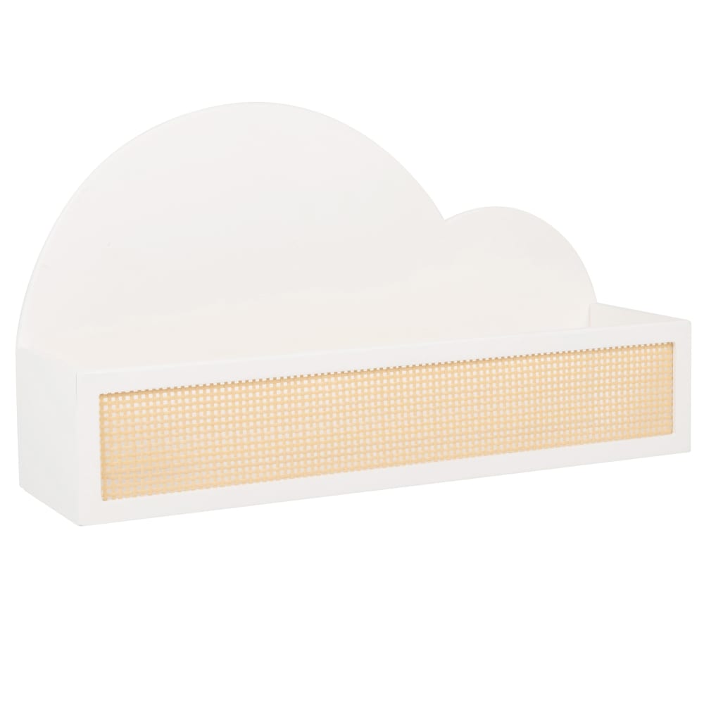 Etagère murale nuage blanc et imitation cannage