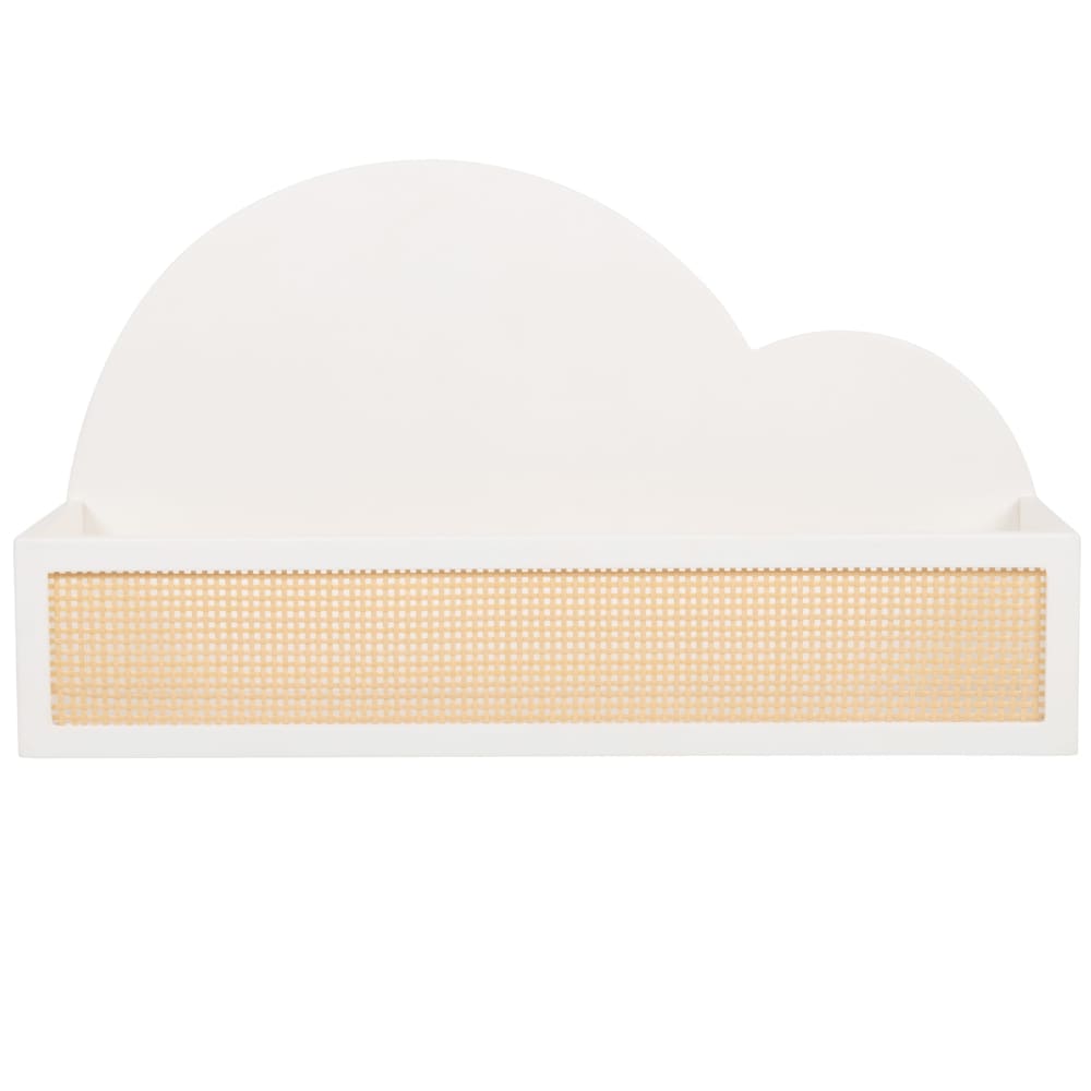 Etagère murale nuage blanc et imitation cannage — vue 3