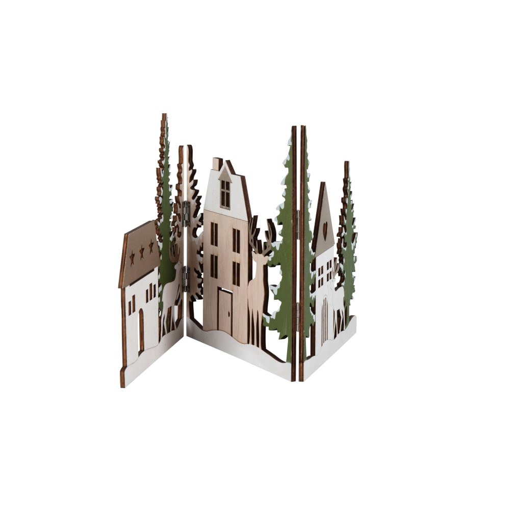 Faltbare Weihnachtsdekoration aus Pappelholz - Maisons Du Monde