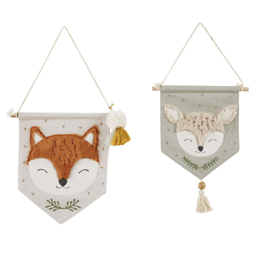 Maisons du Monde - Fanions à suspendre animaux multicolores (x2)