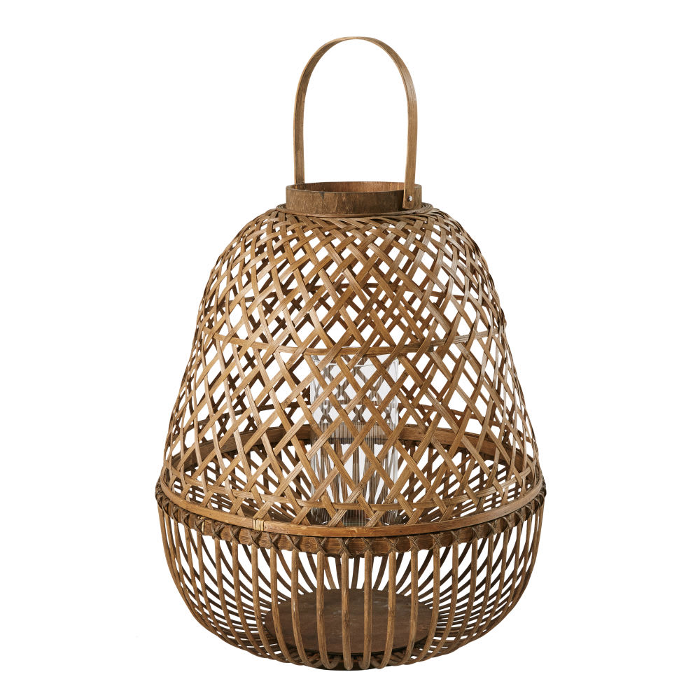 farol de bambu para velas de 64 cm
