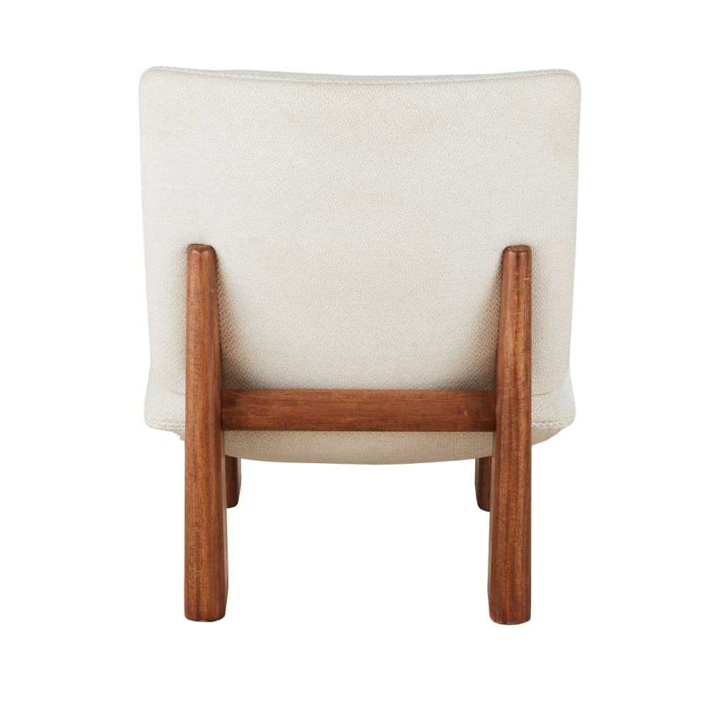Fauteuil beige et pieds en bois d'hévéa — vue 4