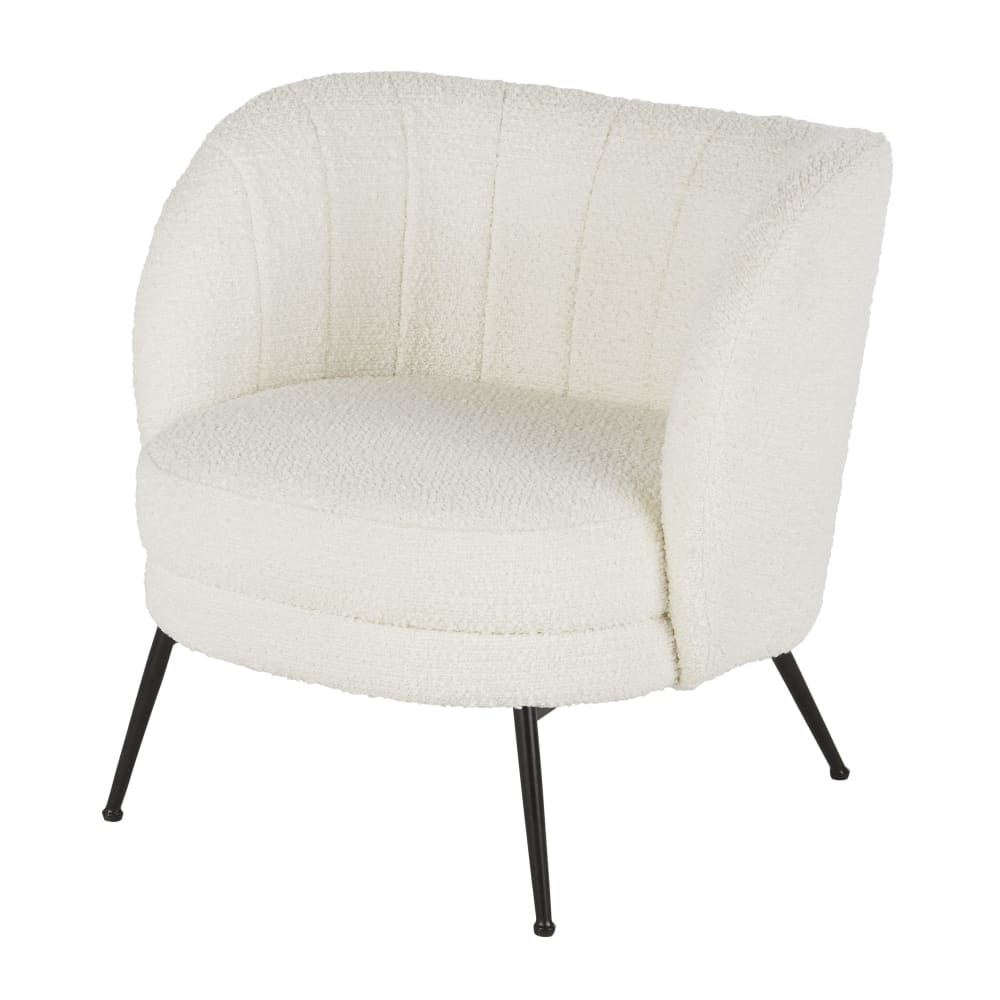 Fauteuil bouclettes écrues