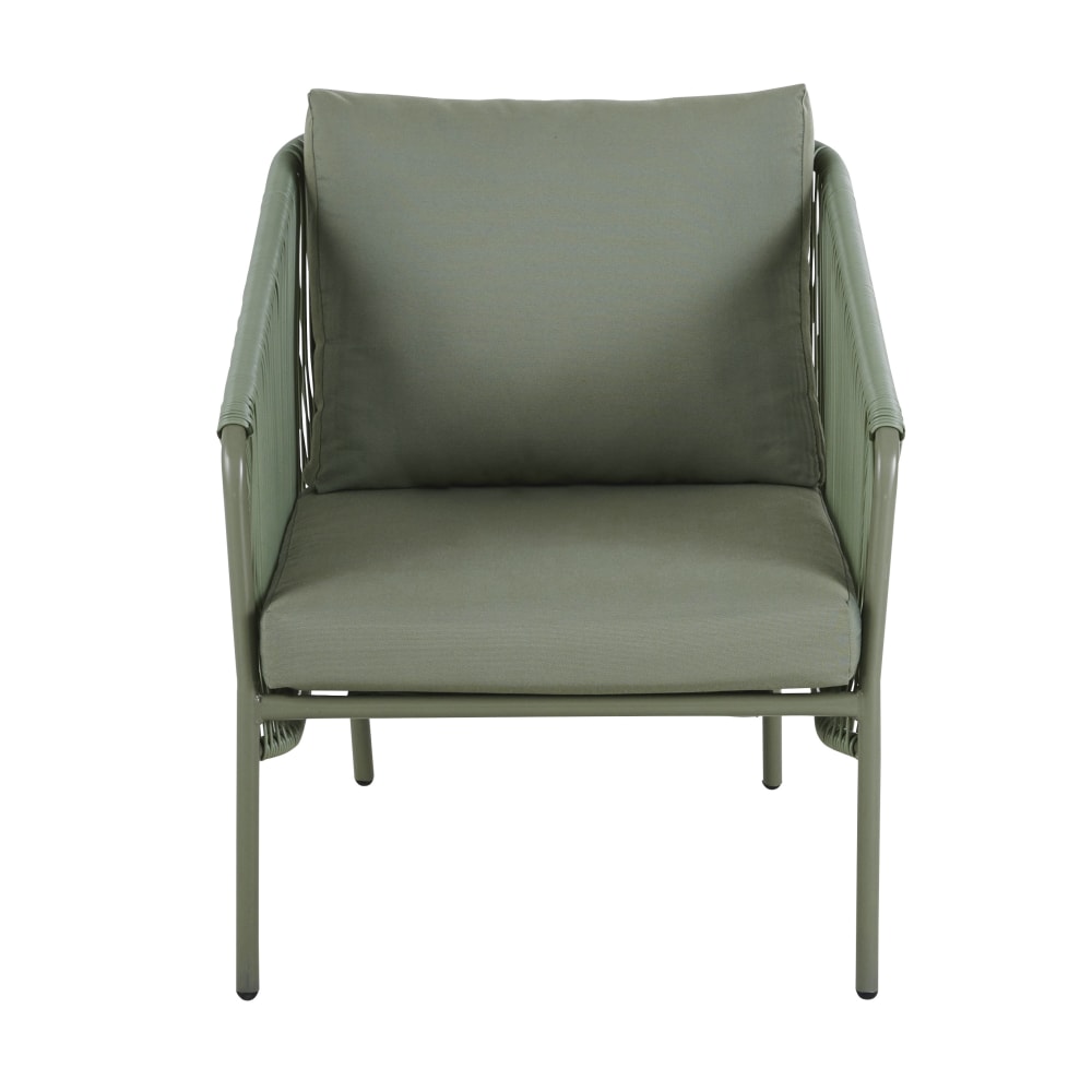Fauteuil de jardin en résine recyclée vert kaki  - Maisons du Monde