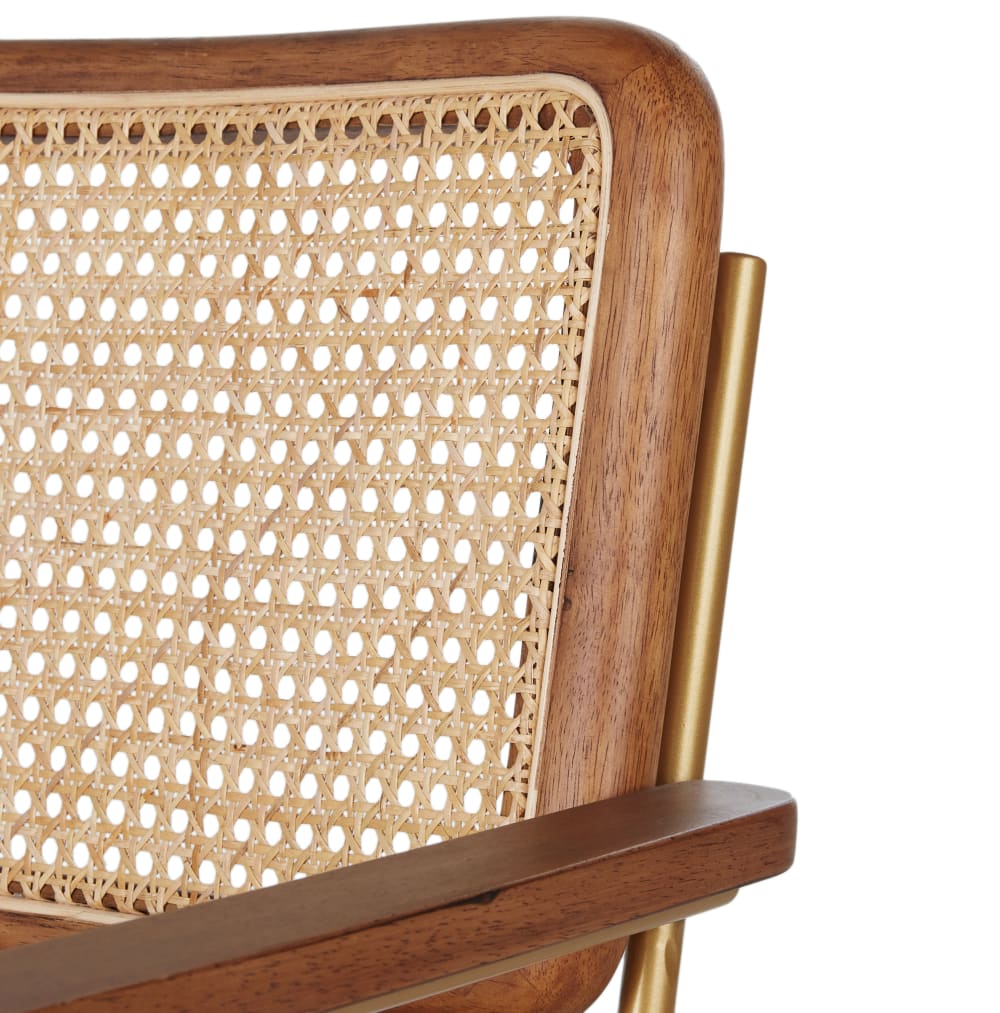 Fauteuil de table cannage en rotin et bois d'hévéa — vue 4