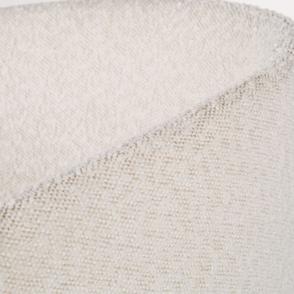 Fauteuil de table en tissu bouclettes recyclé écru — vue 4