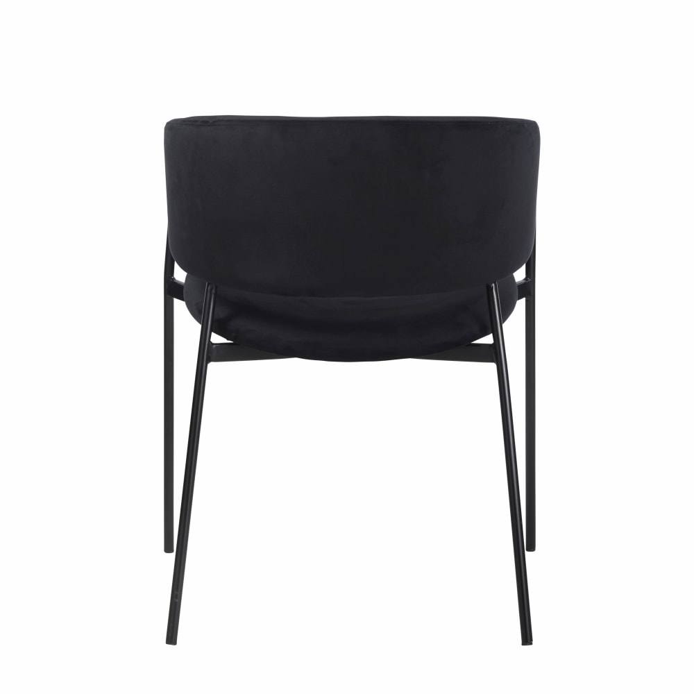 Fauteuil de table en velours noir — vue 4