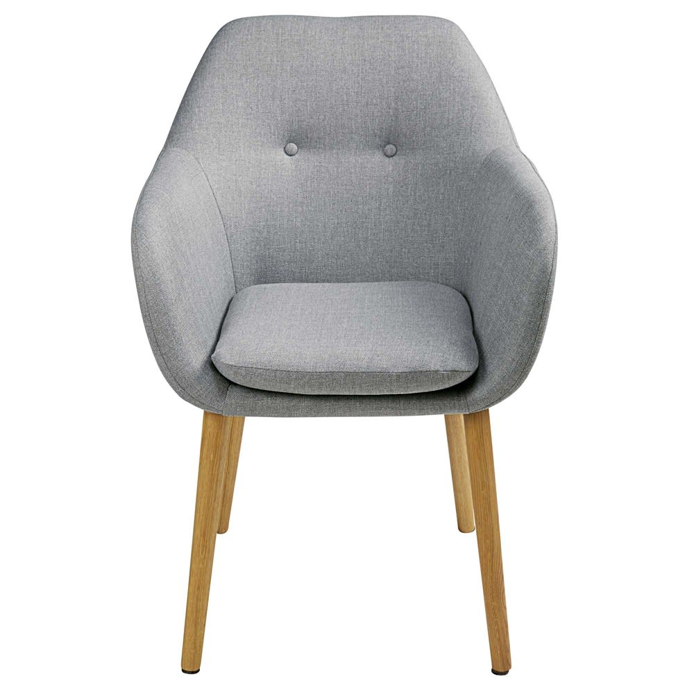 Fauteuil de table vintage gris clair