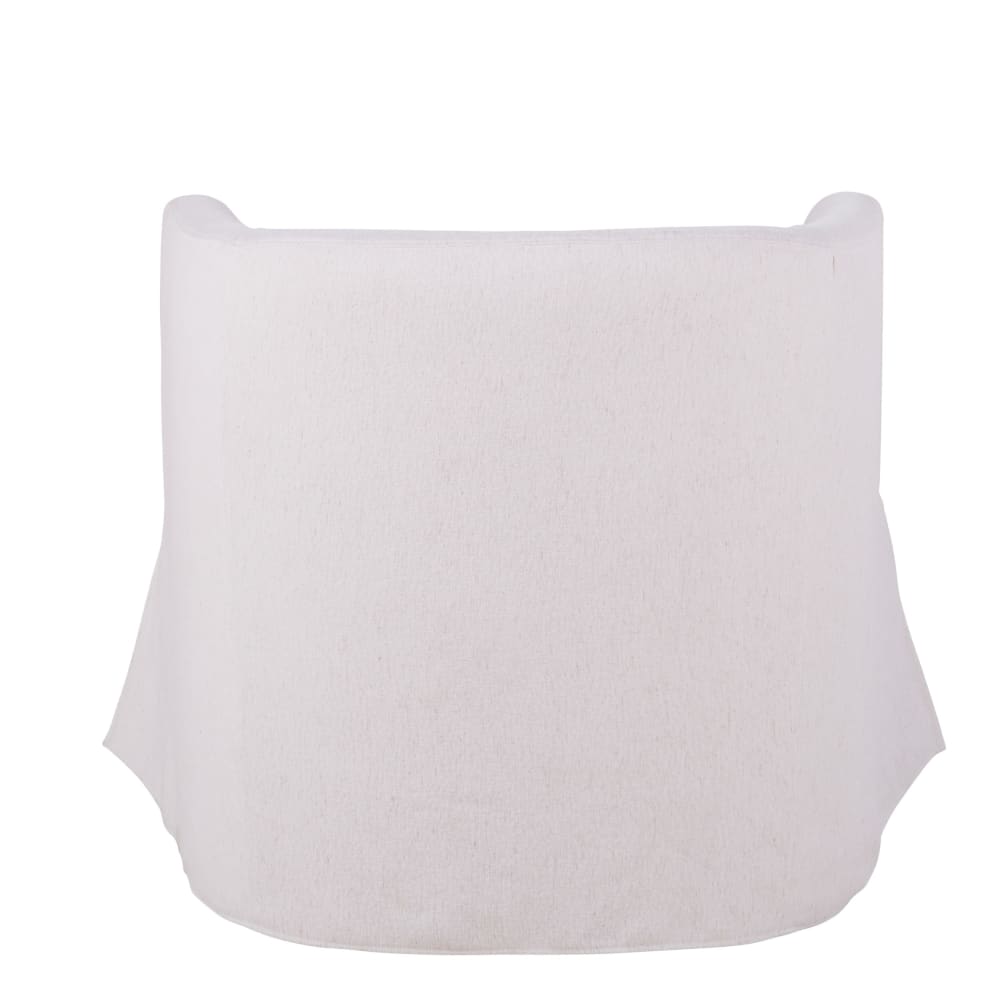 Fauteuil déhoussable en textile effet lin écru — vue 4