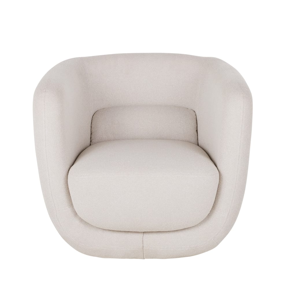 Fauteuil pivotant beige tramé
