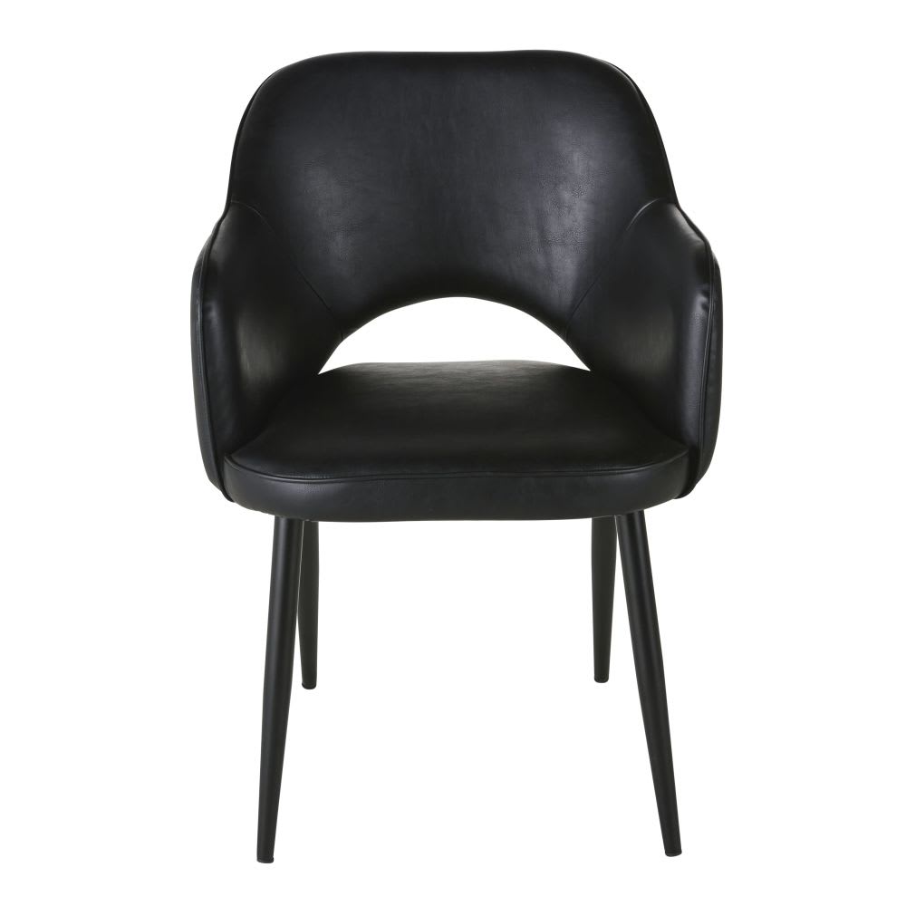 Fauteuil professionnel en acier noir