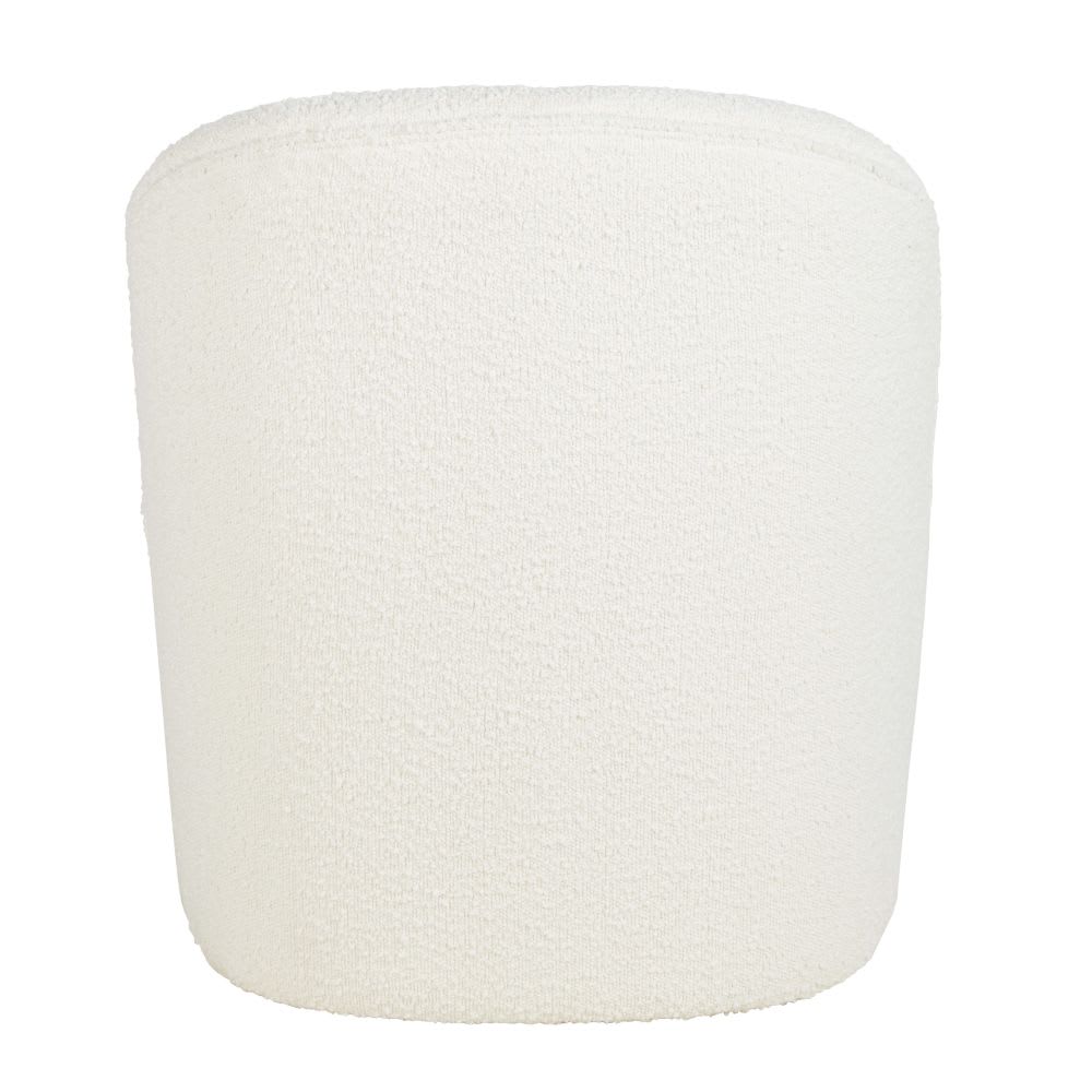 Fauteuil professionnel en tissu recyclé à bouclettes blanc cassé — vue 4