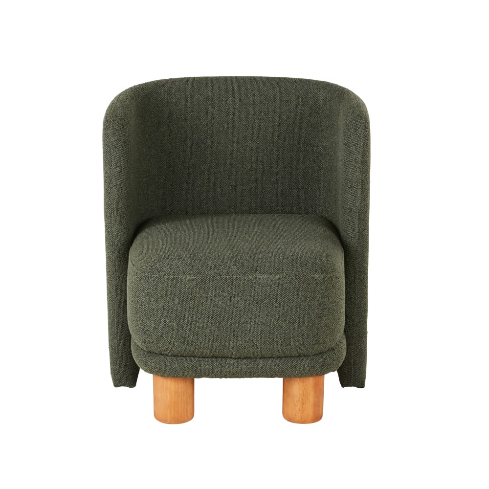 Fauteuil professionnelle bouclettes vert kaki — vue 3