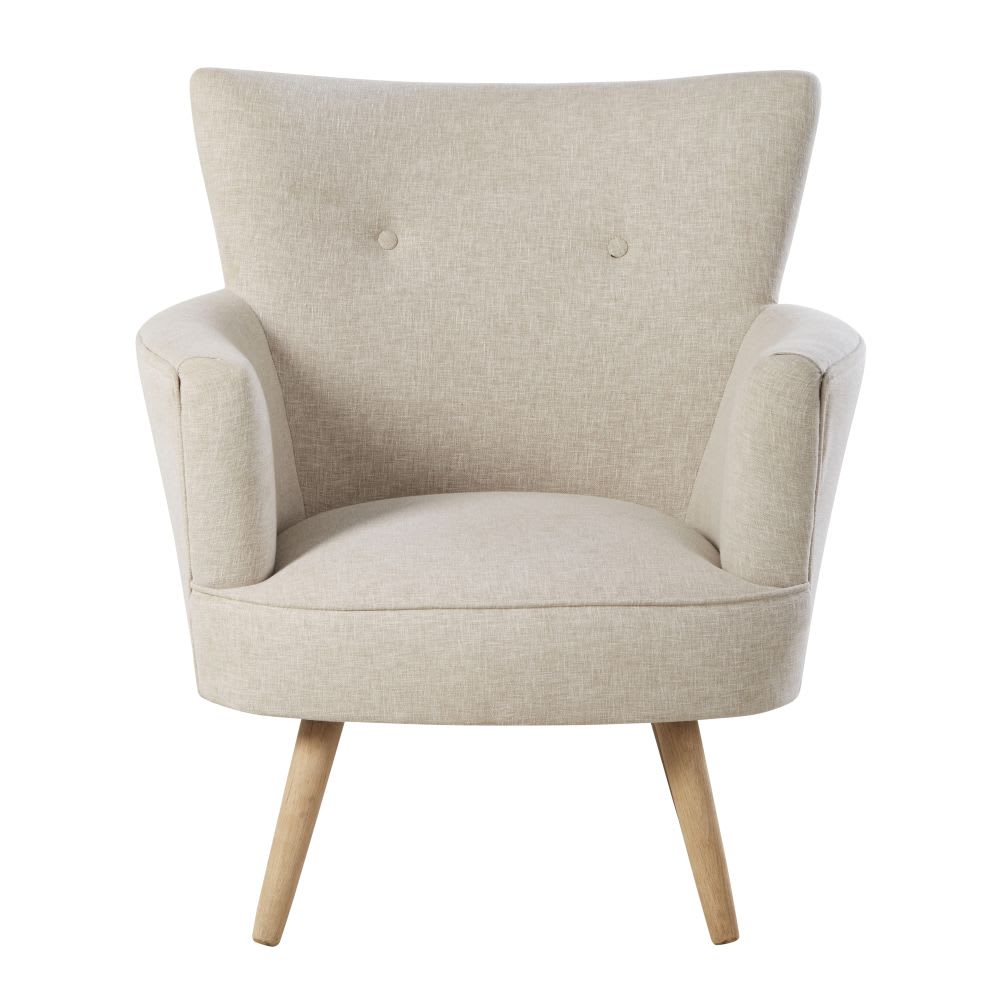 Fauteuil vintage beige - Maisons du Monde