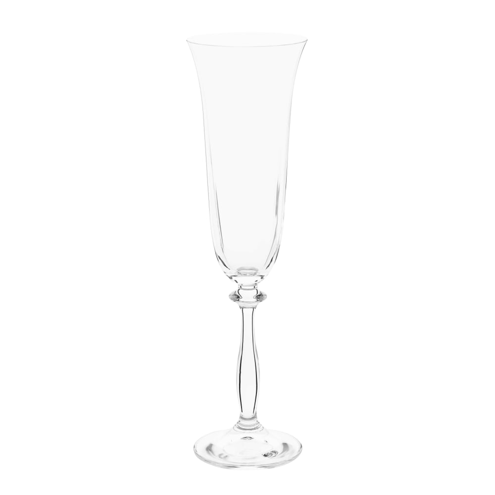 Flûte à champagne corolle en verre transparent