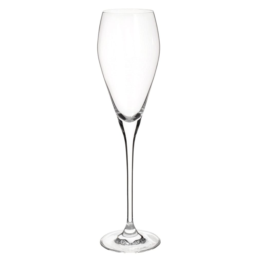 Flûte à champagne en verre transparent